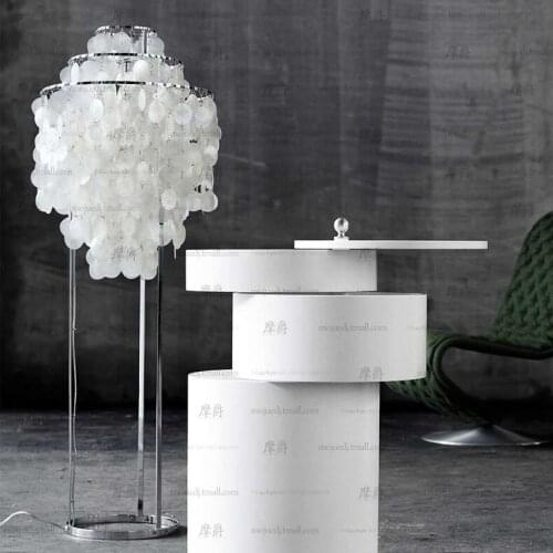 Modern Minimalist white Shells Floor Lamp Bedroom dining room E27 110-220v
