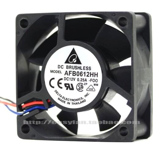 Delta Electronics AFB0612HHB F00 DC 12V 0.18A 60x60x15mm Server Cooling Fan