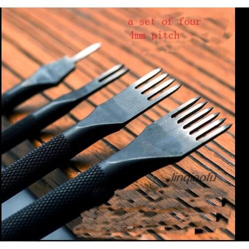 Imitation Japanese Black Diamond Leather Punch Tool Vegetable tanned hole punching 4mm