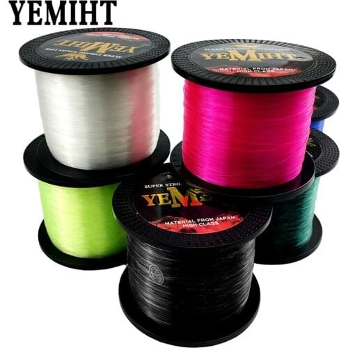 Yimeth 1000M 500M Super Strong Strength Monofilament Japanese Material Carp Fishing Line 3.5-28.6LB