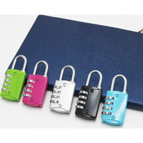 PQB Luggage Travel Lock 4 Dial Travel Padlock Password Lock for Luggage Suitcase Baggage Toolbox Metal Code Password Lock
