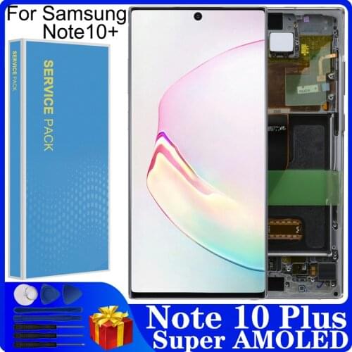 6.8'' Super AMOLED LCD For Samsung Galaxy NOTE10+ NOTE 10 PLUS N975 N975F N9750/DS LCD Display Touch Screen Digitizer Assembly