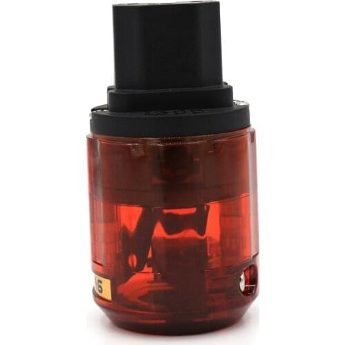 10PCS Moonsaudio C-046 Red Pure Copper IEC Connector Power Plug With DIY Power Cable