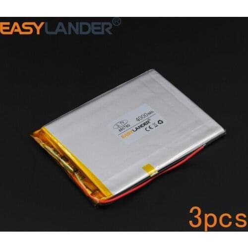 3pcs/Lot 3.7V 4000mAh 486789 Polymer Li-ion Battery For Bluetooth Notebook Tablet PC iPAQ E-Book Power Bank PDA Portable DVD