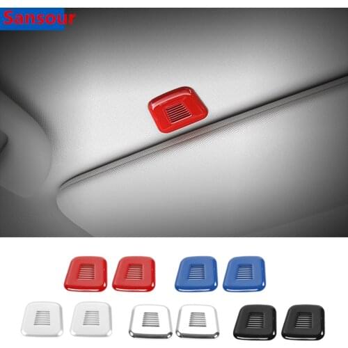 Sansour Car Stickers for Jeep Compass 2017 Up Car Interior Roof Microphone Decoration Cover for Jeep Compass Car Accessories