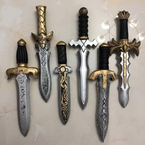 Free Shipping 32CM Cosplay 7 Styles Dagger Sword Knife Weapon Prop Role Play PU Action Figure Model COOL Gift Toy