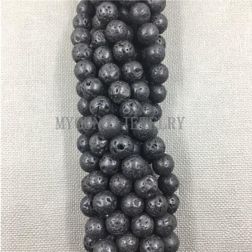 Free Shipping Nature Black Volcanic Beads,Lava Beads For Jewelry Making Diy Bracelet Or Necklace MY1175