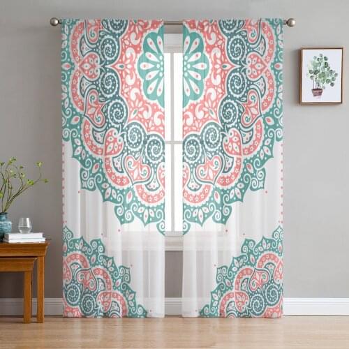 Bohemia Retro Bobo Style Sheer Curtains Window Curtains for Living Room Bedroom Blinds Kids Room Home Decor
