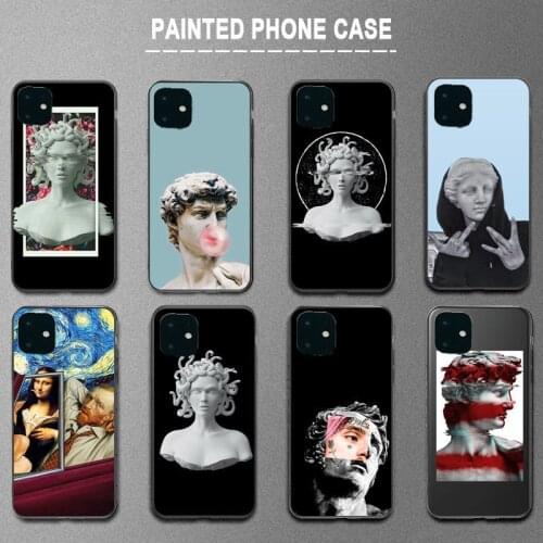 Ottwn For iPhone 11 12 Case Silicone Art Abstract For iPhone 7 8 6 6s Plus 11 Pro X XR XS Max 5s SE Phone Cases Soft TPU Cover