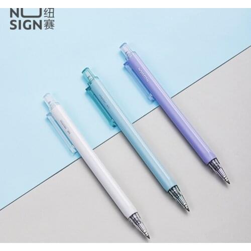 Nusign Gel Pens 0.5mm Black Ink Press Bullet Neutral Pen 3pcs/Set Writing Smoothly For School Office Stationery caneta Supplies