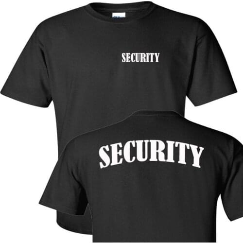 Tees Summer Style T-Shirt Funny Safety Bodyguard Security Black Cotton Pre Shrunk Tee Shirt