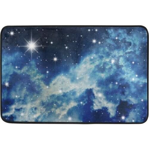 Shining Stars Pattern Bathroom Mat Anti-Slip Suede Carpet Door mat doormat Outdoor Kitchen Living room Floor Mat Rug 40*60cm