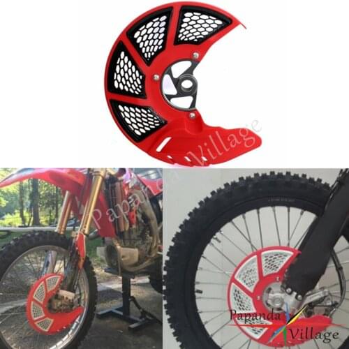 Red Motorbikes Front X-Brake Disc Guard Protection Cover for Honda CR 125R 250R 04-07 CRF 250R 250X 450R 450RX 04-18