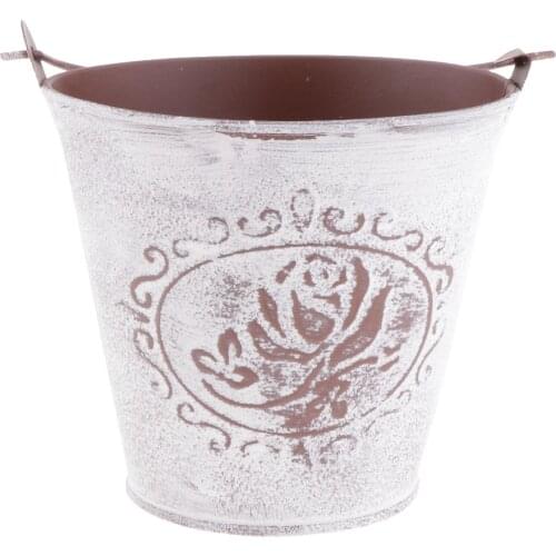 Mini Rustic Metal Bucket Flower Vase Planter Pot Watering Can for Home Garden Yard Decor Crafts