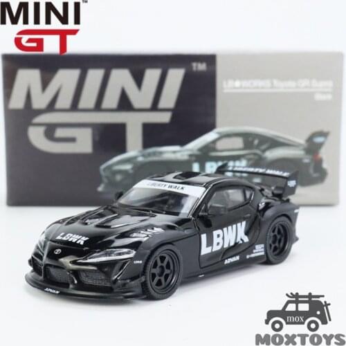 MINI GT 1:64 LBWK LB WORKS Toyota GR Supra Glossy Black & Matt Black CHINA EXCLUSIVE LHD/RHD Diecast Model Car