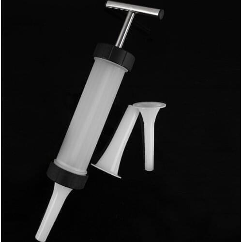 Manual Sausage Meat Filler Machine Meat Stuffer Sausage Apparatus Manual Sausage Gadgets Kitchen Tools with Funnel Nozzle Kit