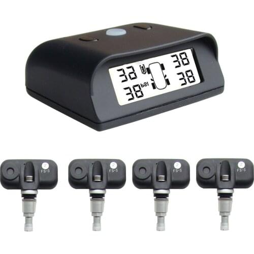Car driving safety tire pressure monitor system TPMS with external sensor and screen