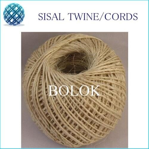 1 piece (80m)natural sisal fibre twine (dia.: 1.5mm, 1 ply twisted)80m/ball, sisal packing twine DIY packing twine