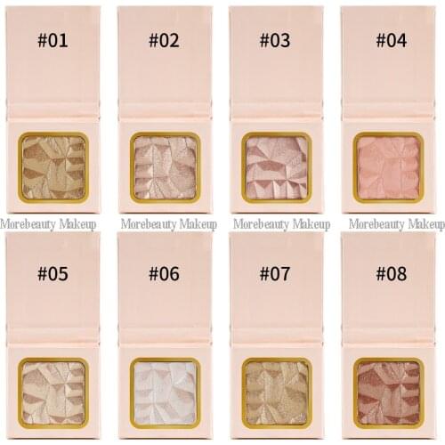 30pcs Custom Logo Highlighter Facial Bronzers Palette Makeup Glow Face Contour Shimmer Powder Illuminator Highlighters Cosmetics