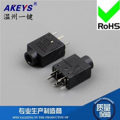 10 Pcs PJ-358 power socket 3.5 headphone socket 5 foot pin 1 fixed foot Dia 3.5MM socket female seat