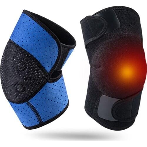 2 PCS Self-heating Knee Protector Warmer Adjustable Tourmaline Magnetic Therapy Knee Pads Support with Patella Stabilizer Brace