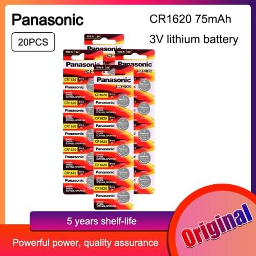 20PCS PANASONIC Lithium Battery CR1620 Electronic Button Coin Cell Batteries 3V ECR1620 DL1620 5009LC Watch Toy Remote