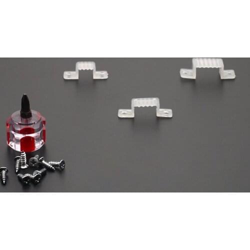 2000pcs LED3014/3528/5050 With Clip Fixed Buckle Install Accessories Soft Material Transparent Translucent Wire Clip