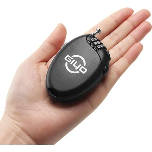 3 Digit Combination Lock Mini Helmet Lock Motorcycle Retractable Steel Cable Bike Helmet Lock with 2 Feet Anti-Theft