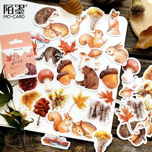 45 Pcs/Box Cute squirrel Pine nuts sticker decoration stickers DIY for craft ablum diary scrapbooking planner