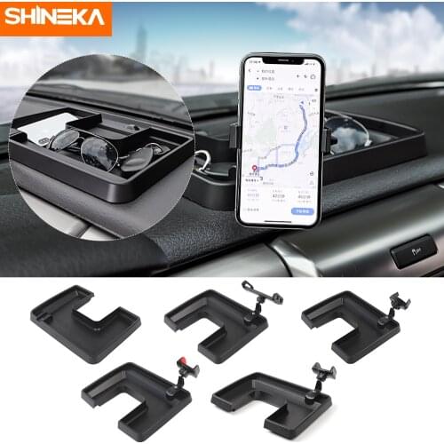 SHINEKA Auto Mobile Phone Stand For iPad Cellphone Holder For Ford F150 2009-2014 Raptor 360 Degree ABS Storage Box GPS Holder