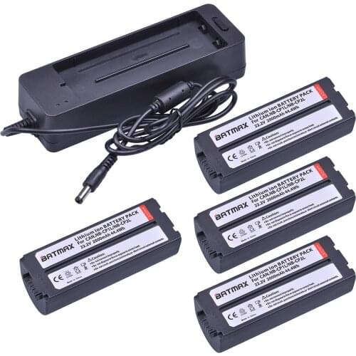 Batmax 4x NB-CP2L NB CP1L Replacement Battery+Charger kits for Canon Photo Printers SELPHY CP800,CP900,CP910,CP1200,CP100,CP1300