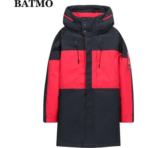 BATMO 2020 new arrival winter 90% grey goose down hooded jackets men,mens warm coat,plus-size M-XXXL Y5-99097