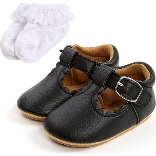 Newborn Baby Leopard PU Leather Shoes Infant Boy Fashion Soft-soled Toddler Shoes + Socks Two Piece 0-18M Ins Hot