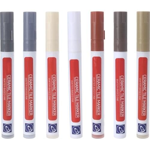 1 Piece Floor Paint Maker Ceramic Tile Marker Tile Grout Pen Waterproof 7 Kinds of Colors Waterproof No faded for Home