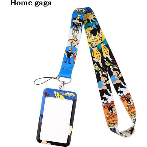 DB499 Homegaga Anime Figures Neck Strap Lanyards ID Badge Card Holder Keychain Cell Phone Strap Gift Ribbon Webbing Necklace
