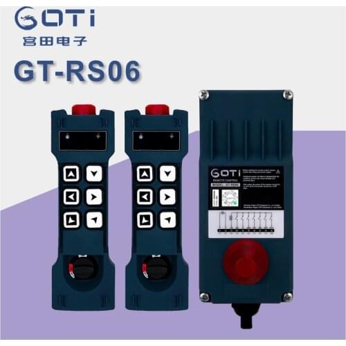 GT-RS06 (2TX+1RX) Industrial Radio Wireless Crane Hoist Remote Control Switch 6 Channel Replace UTING F21-E1B F21-E1 TELEcontrol