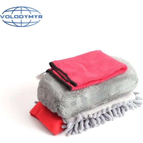 Car Cleaning Kit Including Sponge Wash Mitt Microfiber Foam and Microfibra Towel Plastic Box Quick Detailer for Auto Detailing