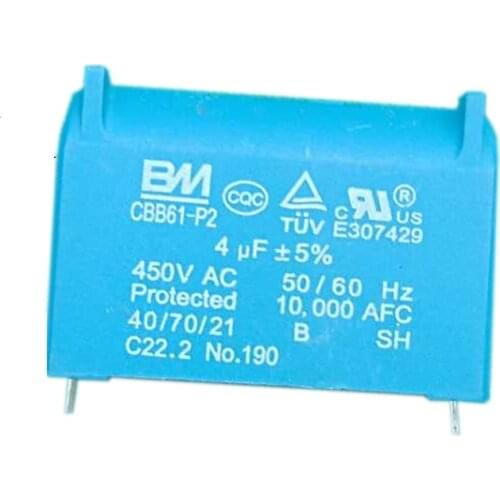 Capacitor CBB61-P2 450VAC 4UF 405 Thousands of new DC capacitors