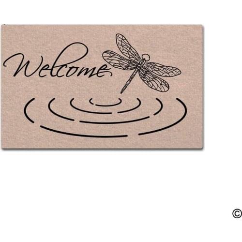 Doormat Entrance Floor Mat Welcome Dragonfly Mat Indoor Decorative Home and Office Door Mat 30 by 18 Inch