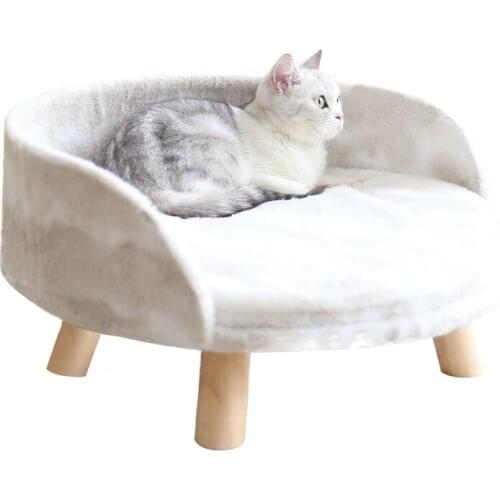Pet Furniture Sofa Cat Plush Cat Nest Four Seasons Warm Solid Wood Cat Nest Cat Stool Cat Climbing Frame Cat Bed