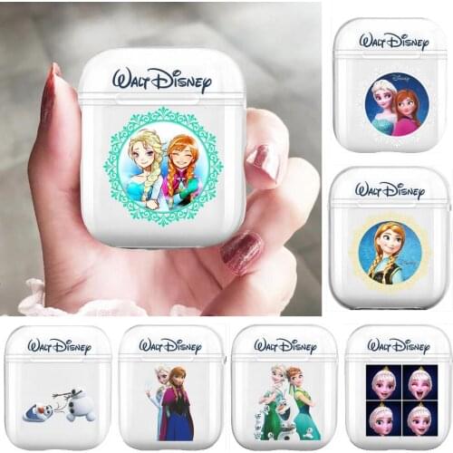 Ana Elsa Disney Frozen Princess Soft Silicone Cases For Airpods 1/2 Protective Bluetooth Wireless Earphone Cover For Air Pods C