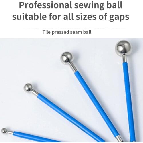 4pcs Double Steel Pressed Ball Tile Grout Tools Repairing Stick Ceramic Floor Grouting Glue Gaps Scraping Tools