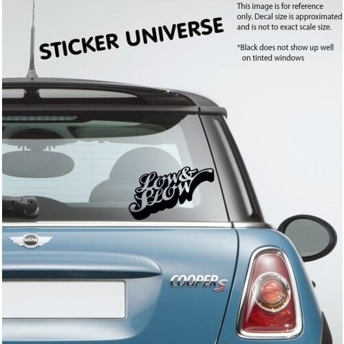 JDM Stickers LOW & SLOW Vinyl Die Cut Decal Bumper Sticker Rider Custom Lowered car motorcycle laptop decal sticker 20x10cm