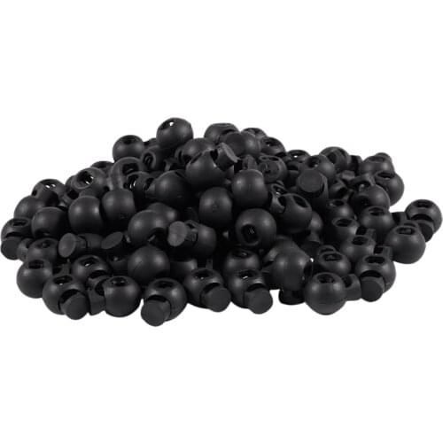 New 100 Piece Cord Stopper DIY Black Plastic Connector Cord Lock Stopper Switch Cover