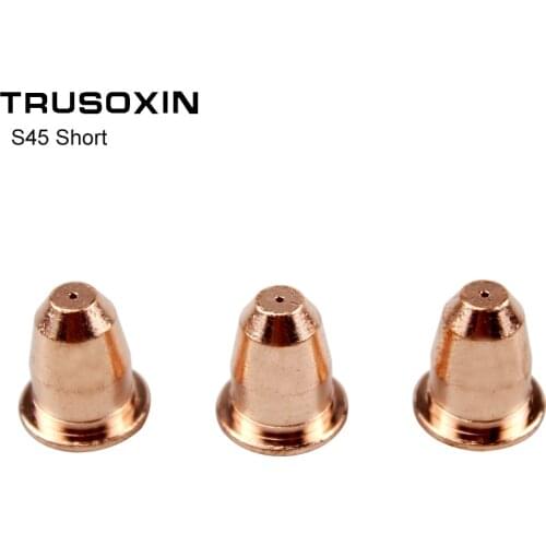 10PCS Plasma Cutter S45 Torch Trafimet Consumables PD0116 Short Cutting Tip