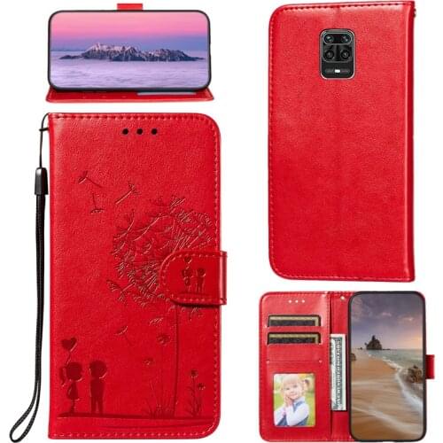 Redmi Note 9 Case Silicon For Xiaomi POCO X3 M3 10T Pro Note 10 lite Case Dandelion Leather flip Book Cover On Redmi 9AT 9A 9C