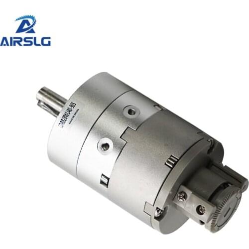 Rotary Cylinder with angle adjuster CDRB2BWU 90 180 270 degree Rotating angle Double shaft pneumatic rotary actuator