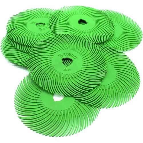 10pcs 75mm Radial Bristle Disc Abrasive Brush 1000 Grit Jewelry Rotary Tool Accessories