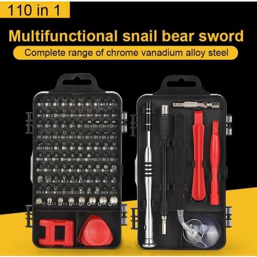 110 in1 Screwdriver Set Precision 60HRC Torx Hex Screw Driver Bit Kit PP Impact-resistant Repair Mobile Phone Hand Tools