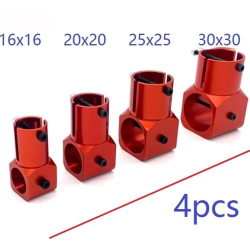 4Pcs Three Way Tee Tripod Tube Aluminum Landing Gear 16 20 25 30mm Carbon Fiber Tube Parts for DIY Drone Quadcopter Multicopter